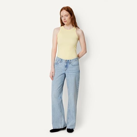 Yellow Ribbed Tank Top image 4